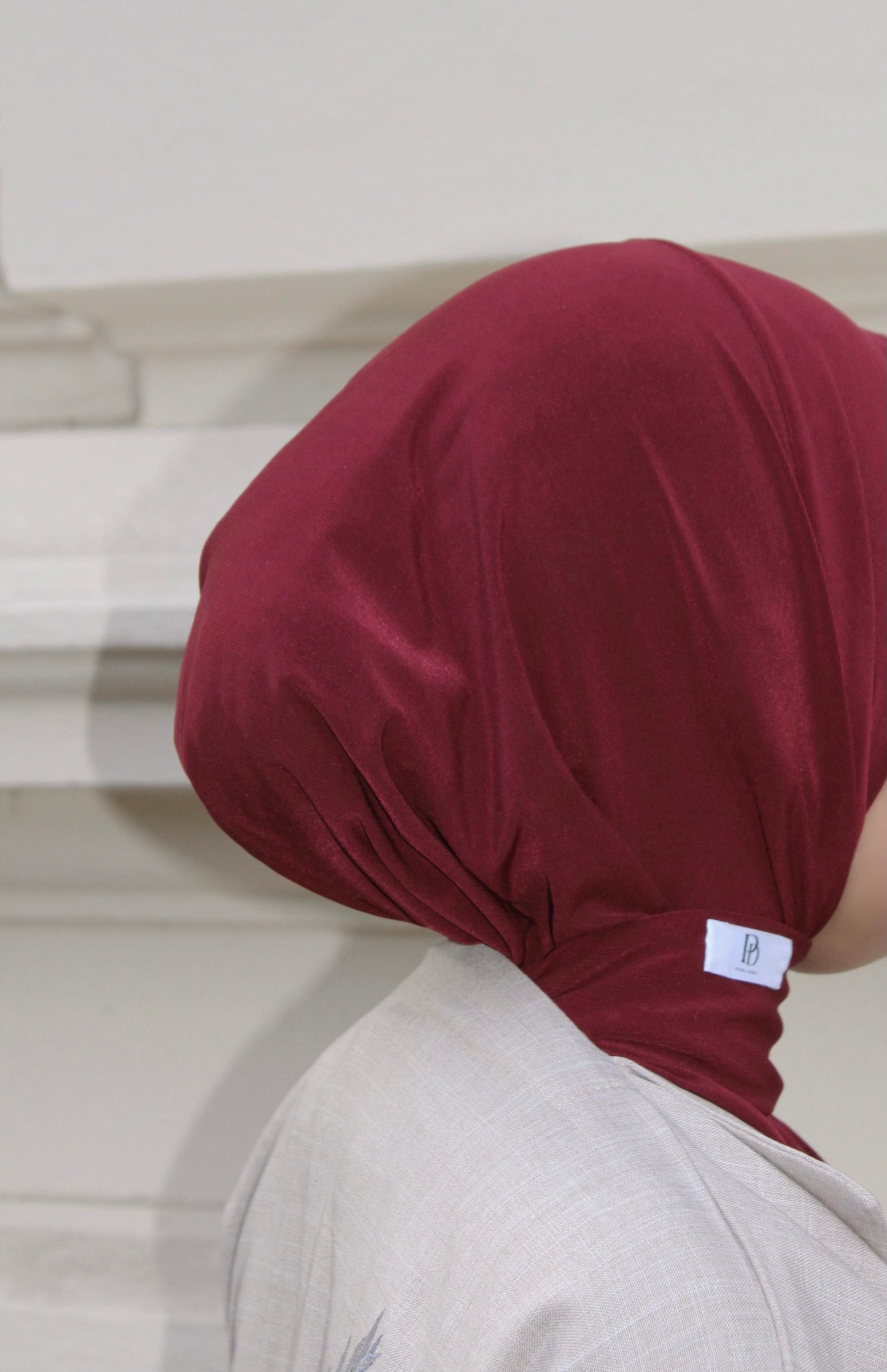 Instant hijab - burgundy