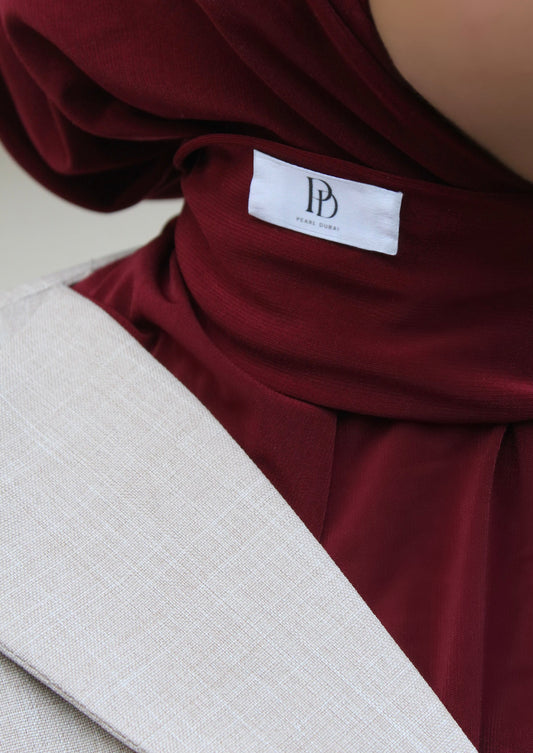 Instant hijab - burgundy